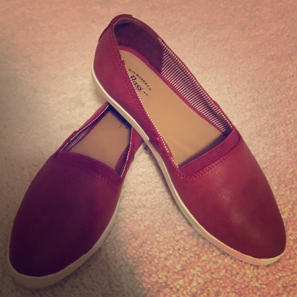 Red Patten Leather Flats